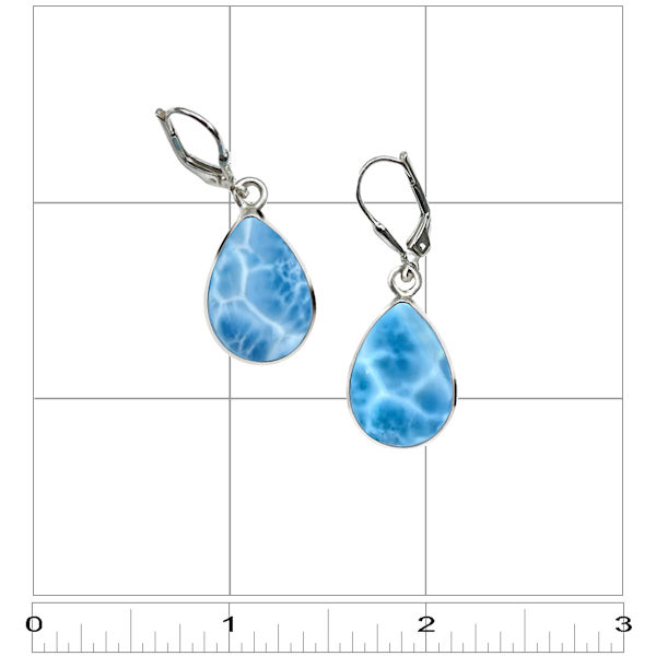 Premier Collection Larimar Teardrop Lever-Back Earrings - ruler