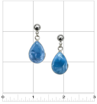 Larimar Signature Collection - Teardrop Post Earrings