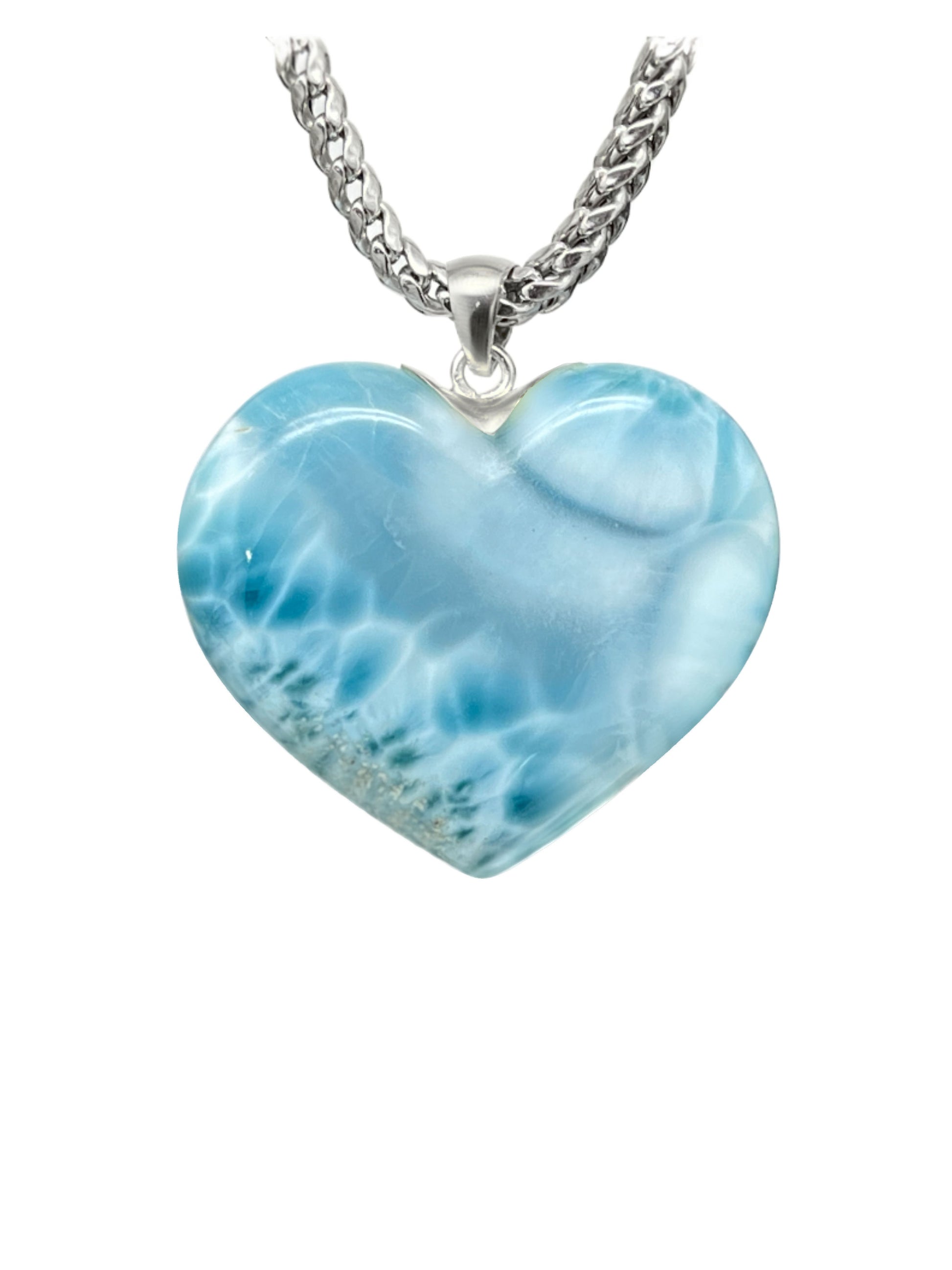 Premier Collection Double-sided Larimar Necklace - Large (LMB-476) - back