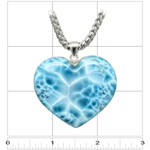 Premier Collection Double-sided Larimar Necklace - Large (LMB-476) - ruler